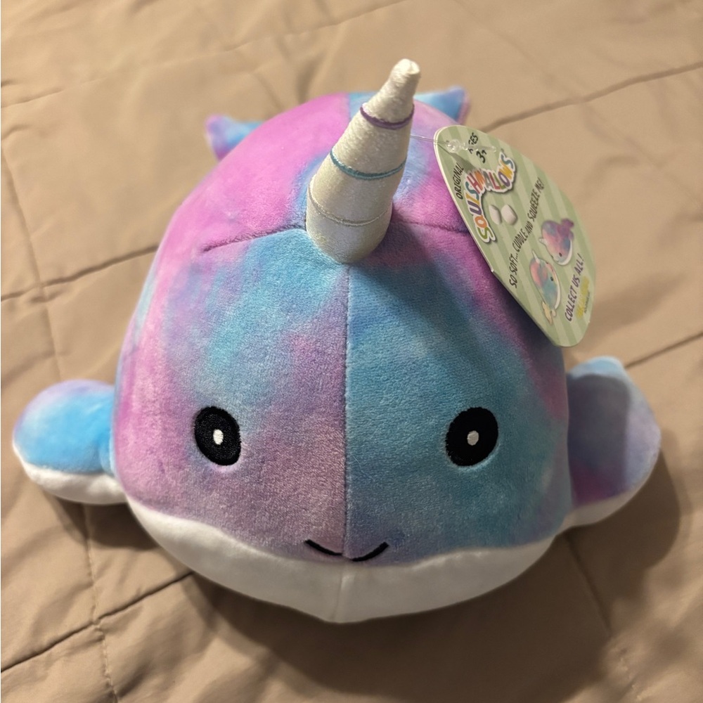 Squishmallows Colorful Narwhal Plush Toy
